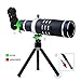 lanzuk RR-12-26-1 Phone Lens 18X Telephoto Lens High Definition Flexible Tripod Universal Clip for iPhone Samsung Most Smartphone (Black)