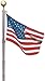 Ezpole Liberty Telescoping Inground Flag Pole Kit for Outdoors-Winds to 130 Mph. Dual Flag Pole Holder for Outside House-Made in USA-Home Camper Beach-Includes Pole Flag Ground Sleeve Hardware