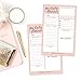 Pink Undated Daily Task Planner To do List Pad, School Family Life Work Personal Productivity Notepad, Day Schedule Organizer, Cute Gift Idea, Water Health Fitness Goal Habit Tracker 50 Tear Off Pages