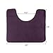 Clara Clark Memory Foam Bathroom Rugs, 3 Piece - Non Slip Absorbent Velvet - Fast Drying Bath Mats, Bathroom Rug and Contour Rug Set, 20 x 32, 17 x 24, 19 x 24, Eggplant