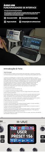 M-VAVE MK-300 Processador de Efeitos para Guitarra - Modelagem Neural 120 AMP/360 FX, Bateria 10h, Looper 300s, MIDI e Compatível com Kemper/Axe-FX (Preto)