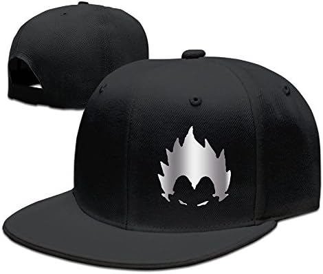 Dragon Ball Z Vegeta Platinum Logo Baseball Snapback Hat Black