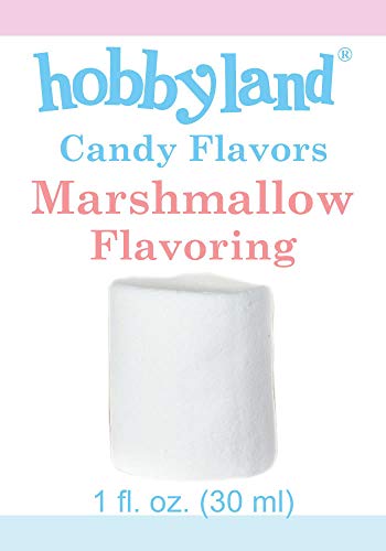 Hobbyland Candy Flavors (Marshmallow Flavoring, 1 Fl Oz), Marshmallow Concentrated Flavor Drops