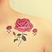 COKOHAPPY Temporary Tattoos for Women Teens Girls - 8 Sheets Fake Tattoos Flower Sticker for Arm Shoulders Waist Chest & Back - Night Show Girls Flash Tattoos Waterproof Large Transfers