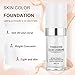 TLM Colour Changing Foundation for Different Skin Tone, Foundation Makeup Base Nude Face Liquid Full Coverage Concealer, TLM Concealer Cover Cream,Great Gifts (1P)