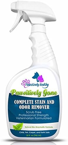 Dog Cat Pet Urine Smell - Strongest Enzyme Cleaner, Stain And Odor Remover - Scrub Free - Guaranteed - Carpet Rug &amp; Upholstery Safe, Professional Strength, Veterinary Formula - Pawsitively Gone