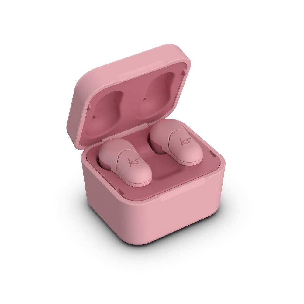 KitSound Funk 35 True Wireless EarBuds, TWS Bluetooth In Ear Headphones with Portable Charging Case - Pink