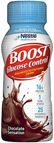 Boost Glucose Control Nutritional Drink, Chocolate Sensation, 8 fl oz Bottle, 44 Pack (44 Pack)