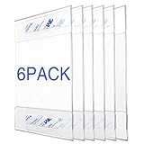 NIUBEE 8.5x11 Wall Acrylic Sign Holder with 3M Tape Adhesive for Office, Home, Store, Restaurant, No Drilling(Portrait, 8.5x11'')