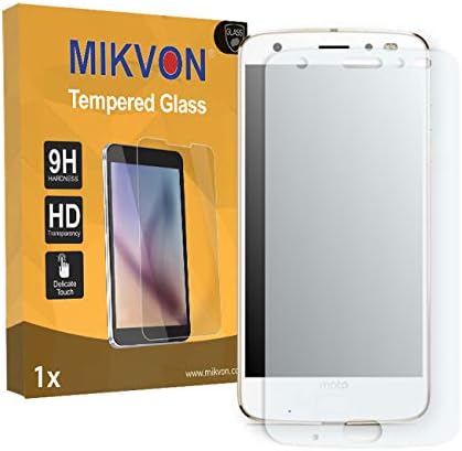 MIKVON 1x flexible Tempered Glass 9H for Motorola Moto Z2 Force Glassfilms Screen Protector - Retail Package with accessories (reduced foil)