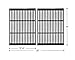 Hongso Polished Porcelain Grill Grates Replacement for Charbroil, Brinkmann 810-8401-S, 810-8532-F, 810-8534-S Models, Broil-Mate, Charmglow, Grill Chef, Grill Pro, Turbo, Set of 2
