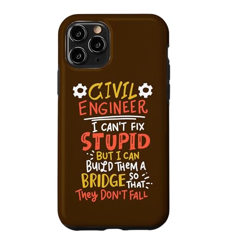 Civil Engineer Build Bridge Funny Construction Engineering Case for iPhone 11 P…