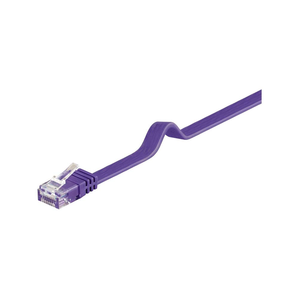 goobay 96417 CAT 6 U/UTP Flat-Patch Cable, Violet, 2m Length