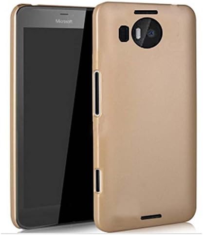 Lumia 950 XL Case ,Dretal@Premium Frosted Slim Hard Case cover for Microsoft Lumia 950 XL Smartphone (Hard-Golden)