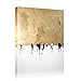 Faicai Art Abstract Metallic Gold Paintings Canvas Wall Art Thick Texture Palette Oil Paintings With White Background Modern Home Decor Pictures for Living Room Office Wall Decorations Framed 24