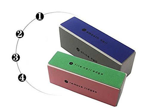 10PCS Professional 4 Ways Nail Buffing Block Manicure Pedicure Tool Emery Board Nail Art Care Buffing Buffer Sanding Files Shiny Block Colourful