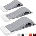 Wundermax Door Stopper Rubber Door Stop Wedge Security Door Stops With Door Holder Rubber Door Stoppers Works On All Floor Types and Carpet Heavy Duty Door Jam (3 Pack Gray)