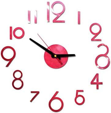 手作り diy 時計 ウォールクロック 掛け時計 壁時計 壁掛け おしゃれ インテリア diy時計 02 赤