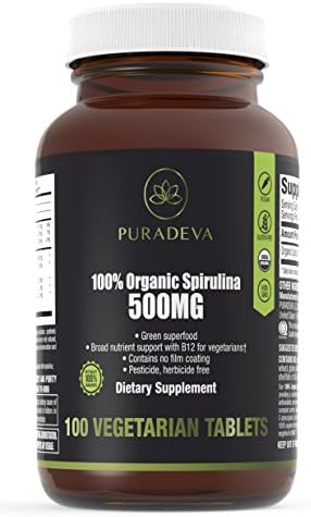 ***Clearance*** Organic Vegan Spirulina Tabs - 1500MG - 30 Day - Certified Organic, Non-GMO - Highest Purity & Potency Guaranteed! No Fillers, Coating or Pesticides. Double Verified Gluten-Free!