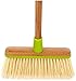 Full Circle Clean Sweep Bamboo Broom - Angled for Precision in Tight Spaces, with Recycled Stiff Bristles for Indoor & Outdoor Cleaning - Ideal for Pet Hair, Kitchen, Hardwood, and Garage, Green