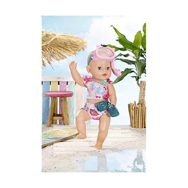 Zapf Creation 829240 BABY born Holiday Deluxe Bikini Set Puppenkleidung 43 cm, rosa/bunt – Bild 4