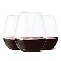 TOSSWARE POP 18oz Vino XL SET OF 12, Premium Quality, Recyclable, Unbreakable & Crystal Clear Plastic Wine Glasses, 12 Count 
