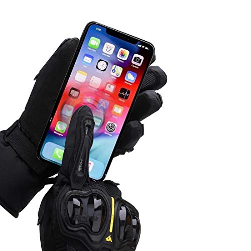 CHCYCLE Winter Motorcycle Gloves for Men, Touch Screen Windproof Motorbike Biker Riding Gloves for ATV UTV Scooter (Green, XX-Large) - Thumbnail 4