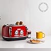 Haden-Jersey-Toasters-4-Slice-Toaster-Red-CD40 Haden Jersey Red Toaster 4 Slice – Electric Stainless Steel Toaster - Reheat and Defrost Functions - Self Center…
