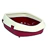 Trixie Primo Katzentoilette mit Rand, Large, 71 x 56 x 25 cm, Bordeaux/Creme