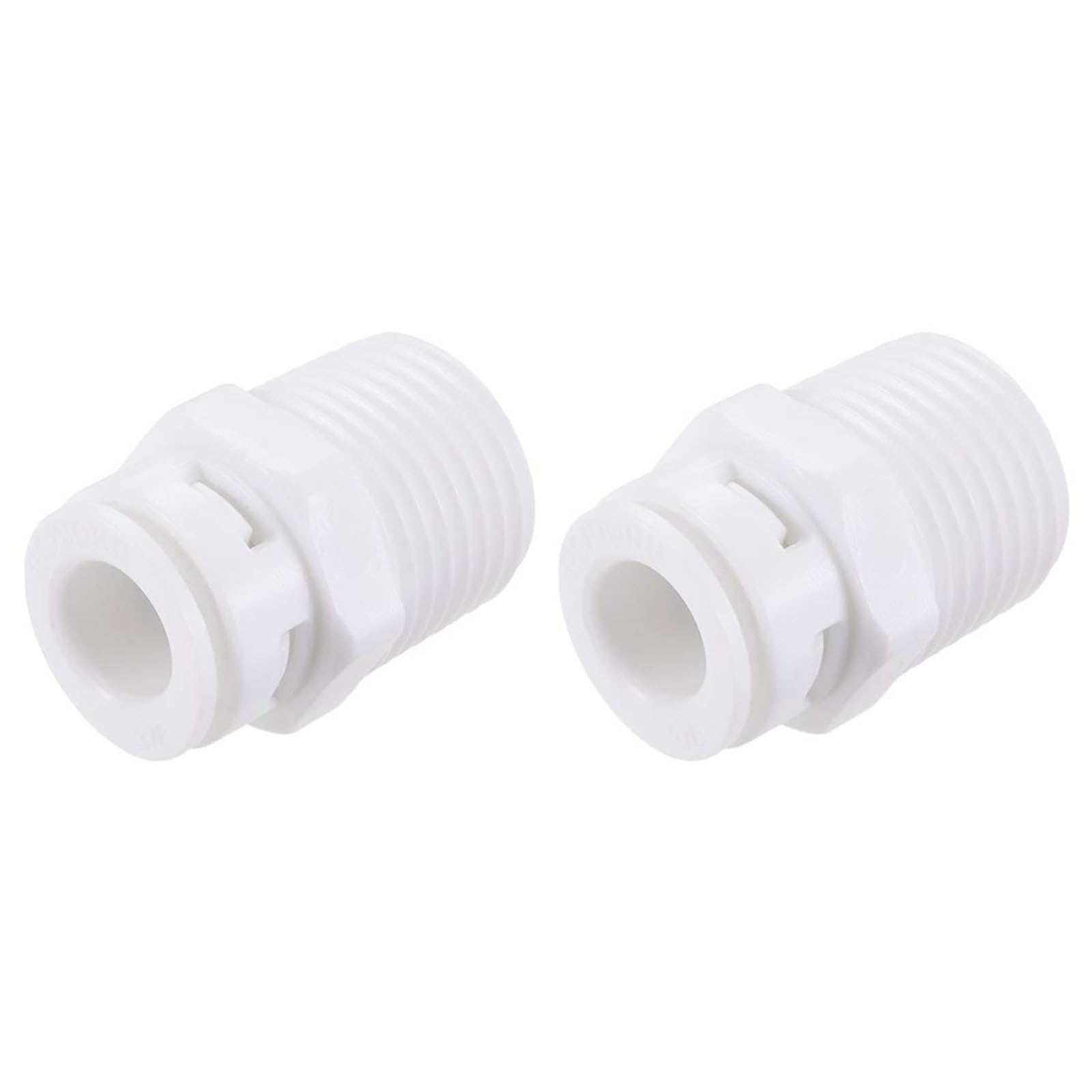 Recogwood 2Pcs Straight Water Filter Fitting G1/2 Inch Male Thread to 3/8 Inch, Quick Connect Water Purifiers Tube Fittings Push in to Connector for RO Reverse Osmosis System