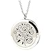 Jenia Aromatherapy Essential Oil Diffuser Necklace Stainless Steel Locket Pendant With 8 Felt Pads 24''