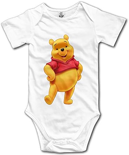 The Pooh Bear Unisex Short Sleeve Pack Bodysuits for Baby White