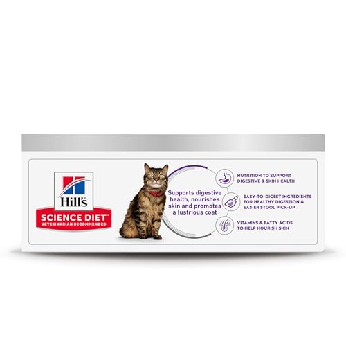HILL’S SCIENCE DIET ADULT SENSITIVE STOMACH & SKIN WET CAT FOOD VARIETY PACK, TUNA & VEGETABLE, CHICKEN & VEGETABLE, 2.9 OZ. CANS, 12-PACK