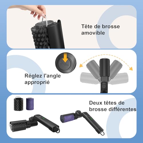 Cordless Electric Barbecue Brush, 3 Adjustable Speed, 180° Rotating Head, Long Life Battery, Stainless Steel Brush for Cleaning Grill Barbecue