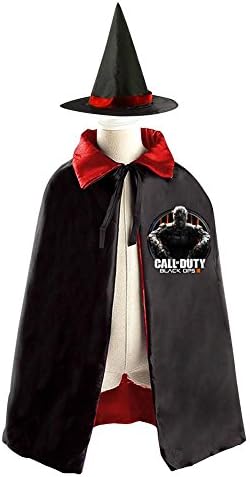 DBT Call of Duty Logo Childrens' Halloween Costume Wizard Witch Cloak Cape Robe and Hat