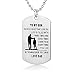 FAYERXL Men Dog Tag Necklaces Personalized Birthday/Graduation/Valentine's Day Gifts