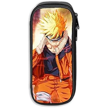 MPJTJGWZ Pencil Case, High Capacity Stylish Naruto Print Pens Pouch Bag Cosmetic Bag