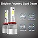 Led headlight bulbs h11/h9/h8 High/Low Beam All-in-One Conversion Kit,60W 6000K 9600lm Xenon White-Advanced COB Chips Super Bright Cool Fog Light Bulbs (Pack of 2)