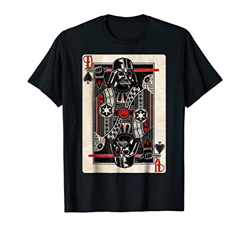 STAR WARSDarth Vader King of Spades Playing Card Disney+ T-ShirtOEKO-TEX STANDARD 100