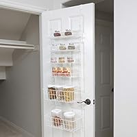 Smart Design Over The Door Adjustable Pantry Organizer Rack W 6