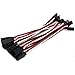 RAYSUN 10 Pack 15cm 3Pin Male to Female JR Servo Extension Lead Wire Cable for KK MWC Eagle Control Board - 22 AWG Cord