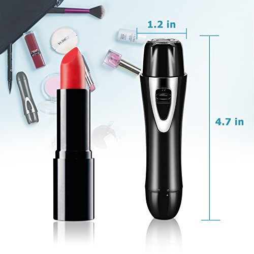 Hair Remover/Painless Facial Hair Removal/Nose&Eyebrow Bikini Trimmer/Electric Shaver with Rechargeable USB Cable&4 Functional Razors for Women&Men,Portable Lipstick Design
