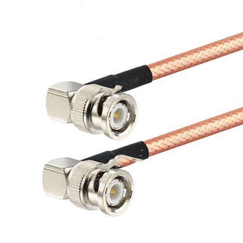 RF BNC Right Angle Male to Male RG400 Pigtail Coaxial Cable Antenna Adapter 30cm USA Shipping