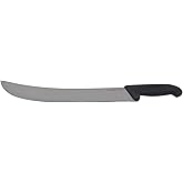 Columbia Cutlery 12 Inch Cimiters - Choose Color and Qty - Professional Curved Restaurant and Butcher Knife for Slicing and Carving Steak, Roasts, and Brisket (Single Black Cimiter)