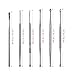 Yamissi Medical Grade Stainless Steel 6pcs, Oily or Soild Ear Wax Removal Kit, Earwax Remover Cleaning Tool, Cleaner Massage Ear-Pick Curette (B Style)