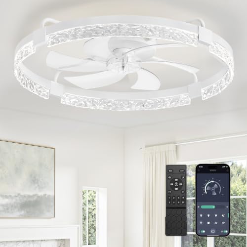 LEDIARY Ceiling Fans Lights White