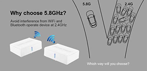 DYNASTY PROAUDIO WSA-5TR 5.8G Wireless Audio Transmitter/Receiver Adaptor for Powered Subwoofer Speaker ONLY