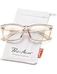 Pro Acme Non-prescription Glasses Frame Clear Lens Eyeglasses (Transparent Brown)