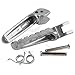 TCMT Silver Front Foot Pegs Footpeg Footrest Bracket Set Fits For DUCATI Monster 696 796 2009 2010 2011 2012 2013 2014