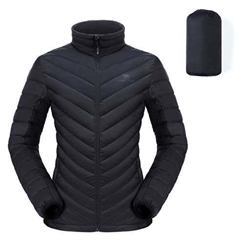 CAMEL CROWN Packable Down Jacket Women Backpacking Lightweight Warm